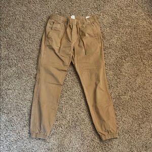 GAP Tan Jogger Sweatpants with Elastic Cuffs